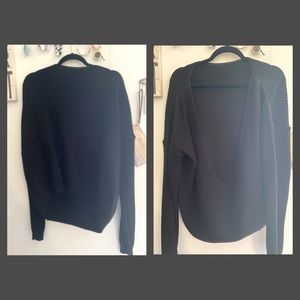 Backless sweater